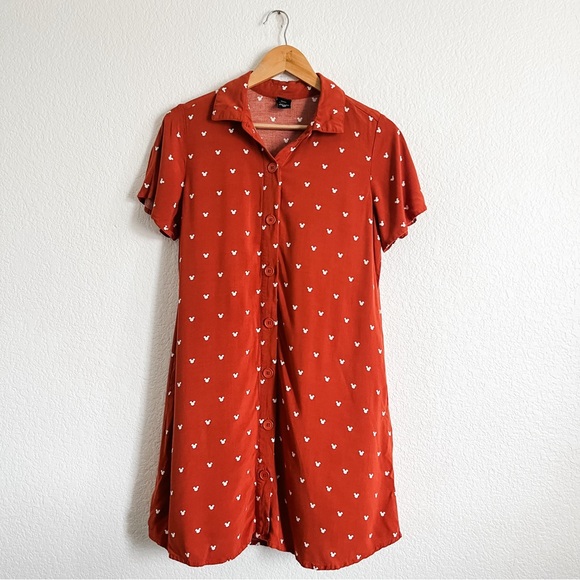Her Universe Disney Size Small Mickey Mouse Allover Print Button-Front Dress - Picture 10 of 10
